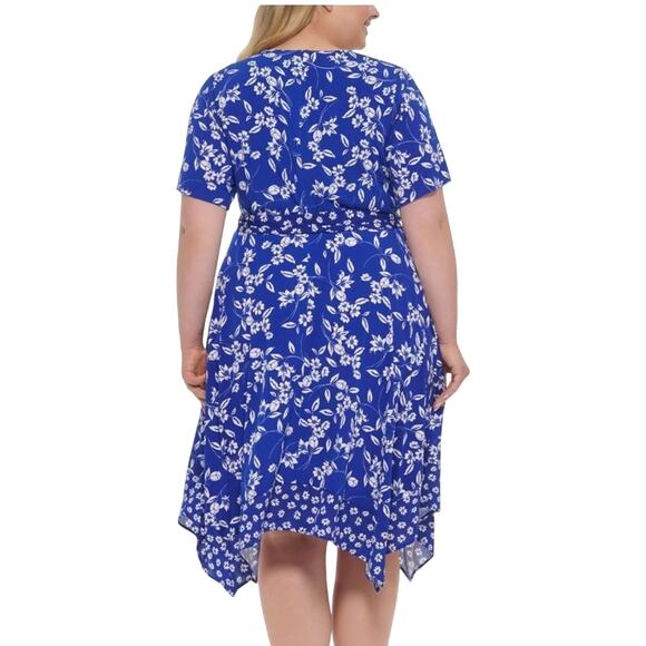 JESSICA HOWARD Tie Waist Handkerchief Hem Dress Size 18W New with Tag - Picture 2 of 4